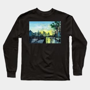 Southbank Melbourne painting Long Sleeve T-Shirt